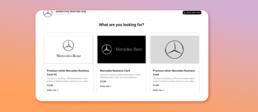 Controlled product catalog
